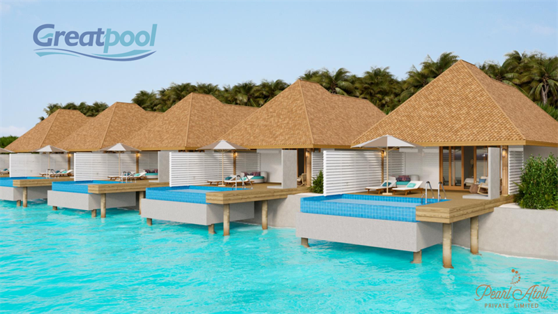 Maldives resort pool